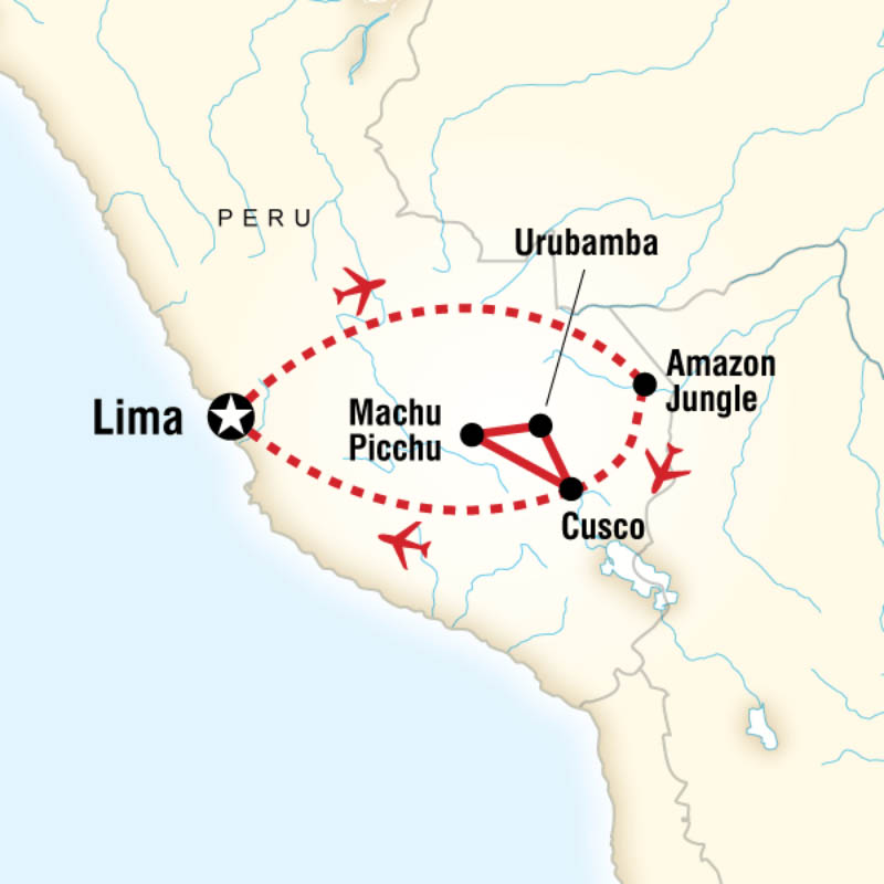 Expérience familiale au Pérou - carte