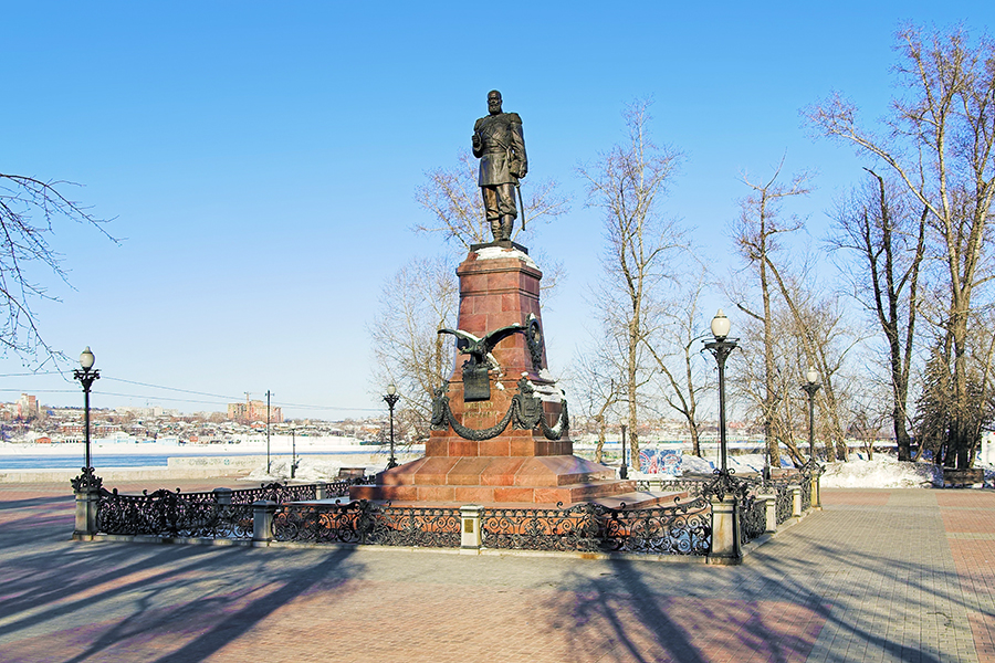 See the statue of Alexander III in Irkutsk, the capital of Eastern Siberia