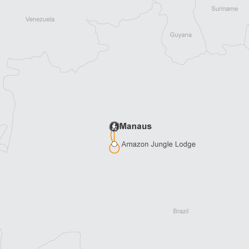 Aventure dans la jungle amazonienne au départ de Manaus - carte