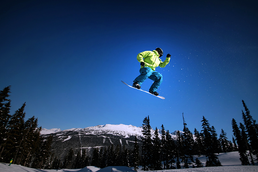 Snowboarding in Whistler, Canada