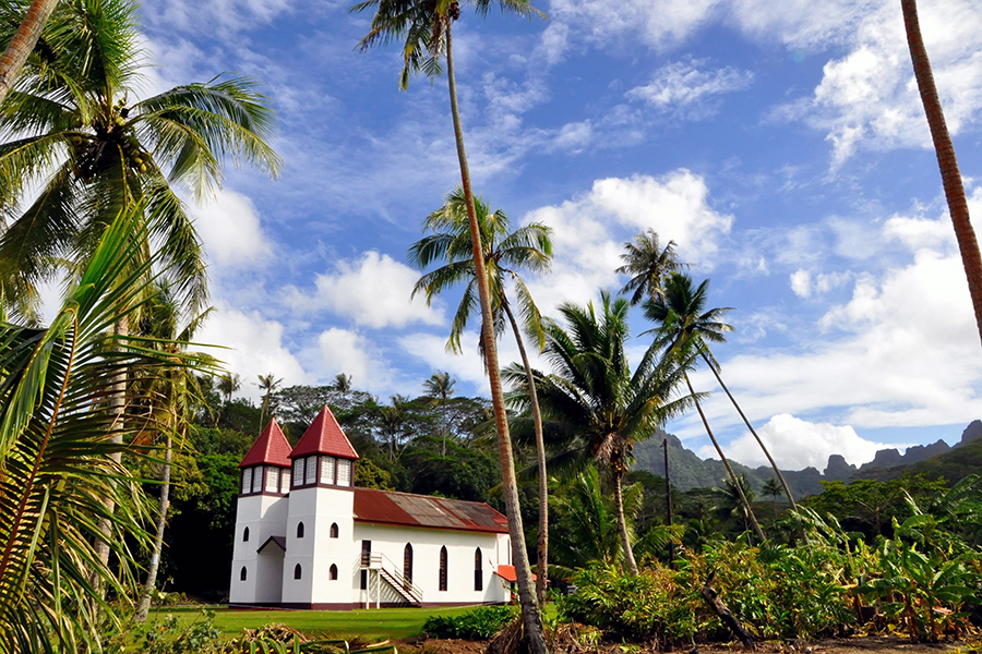 Local church, Moorea, French Polynesia