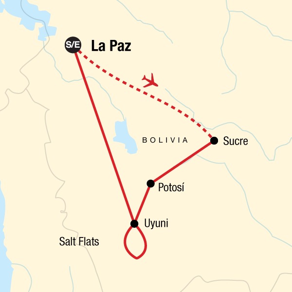 A la découverte de la Bolivie - itinéraire