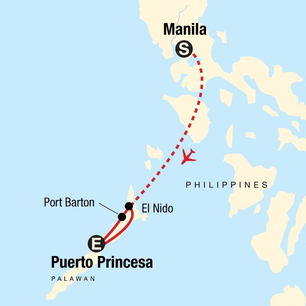 Aventure philippine à Palawan - carte