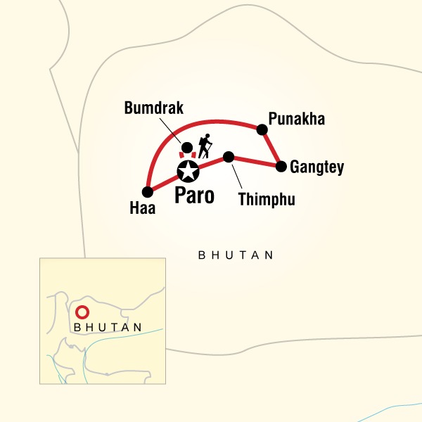 Aventure au Bhoutan - carte