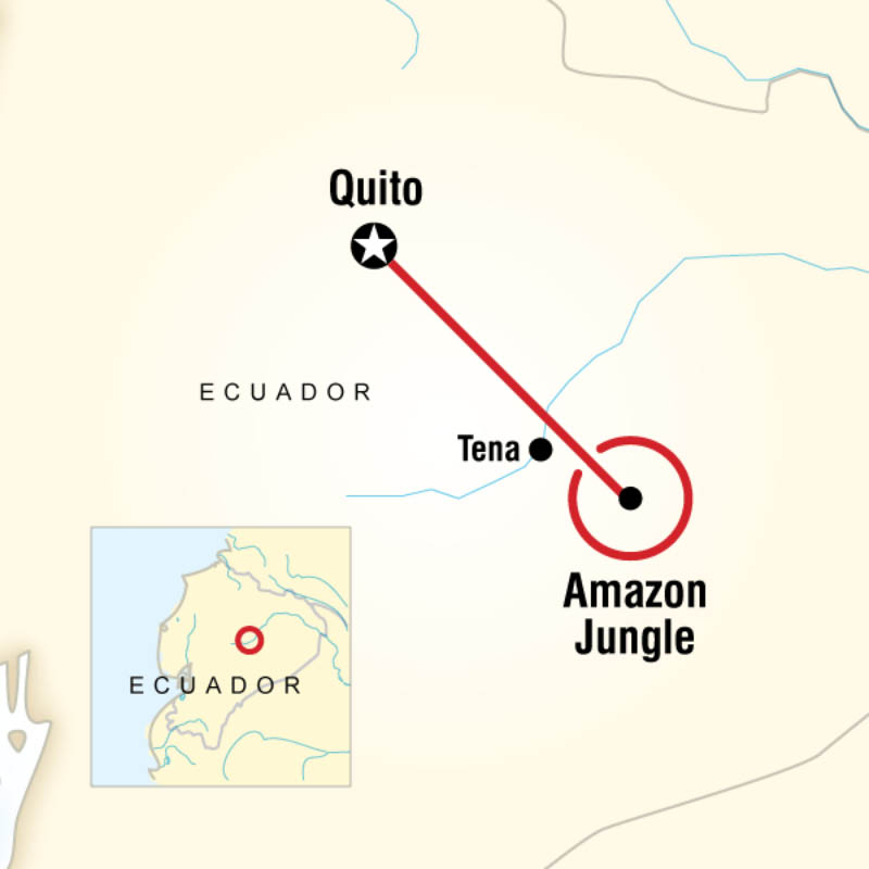 Forêt amazonienne en Equateur : chez l’habitant - carte