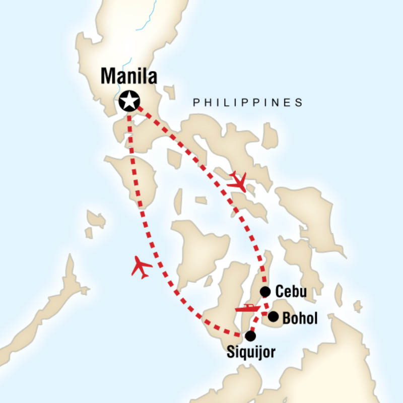Les Iles des Philippines à petit prix - carte