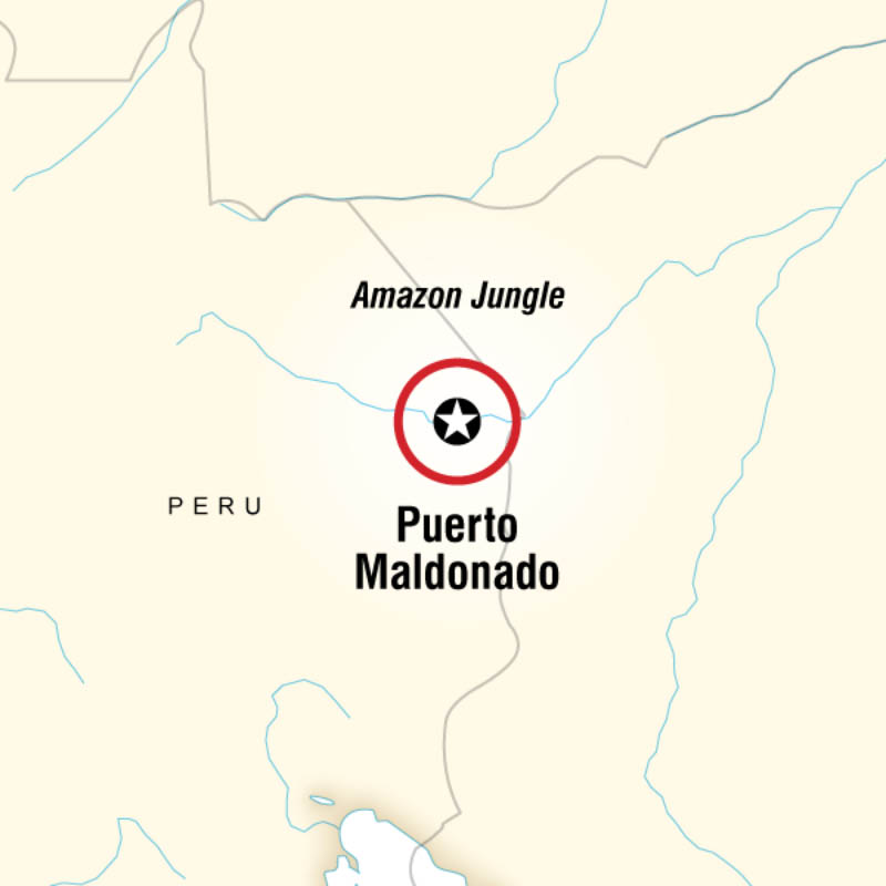 Lodge et camping en Amazonie - carte