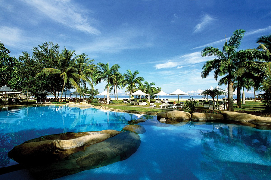 One of the pools at Shangri La Rasa Ria, Kota Kinabalu, Borneo