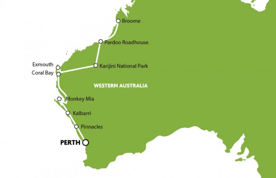 Perth-Broome en 9 jours - itinéraire