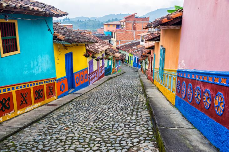 Colourful buildings, Colombia