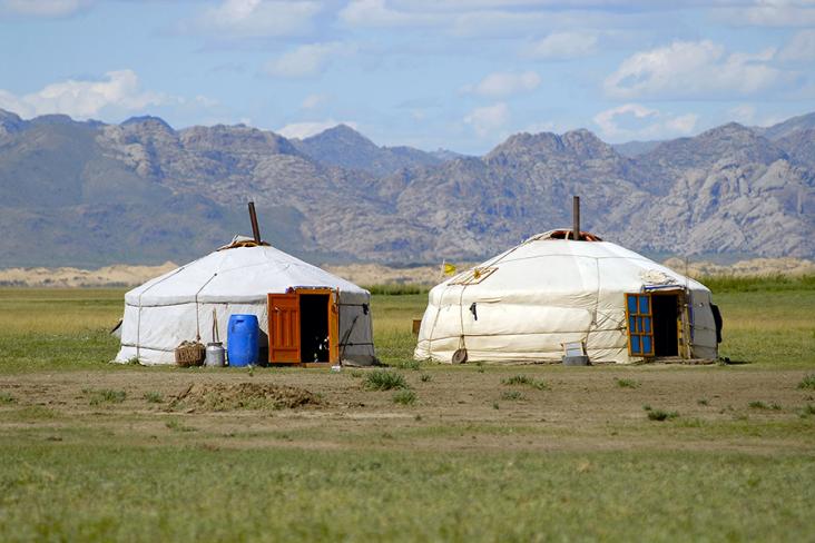 Take the opportunity top stay in a traditional yurt on the Mongolian Steppe