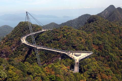 Jump on the cable car and head up to Langkawi's Sky bridge - if you dare!