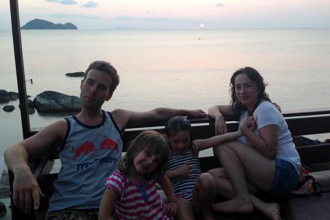 Marie and her family chilling out in Thailand
