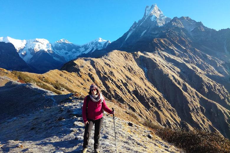 Voyage au Népal : Pascaline sur le Mardi Himal trek
