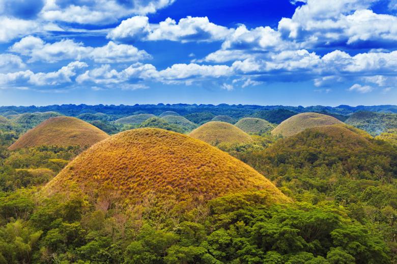 Les Chocolate Hills, sur l'île de Bohol, s'étendent à perte de vue
