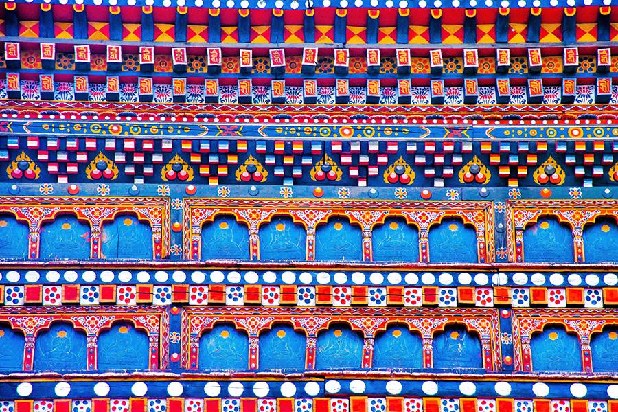Wooden wall, Bhutan