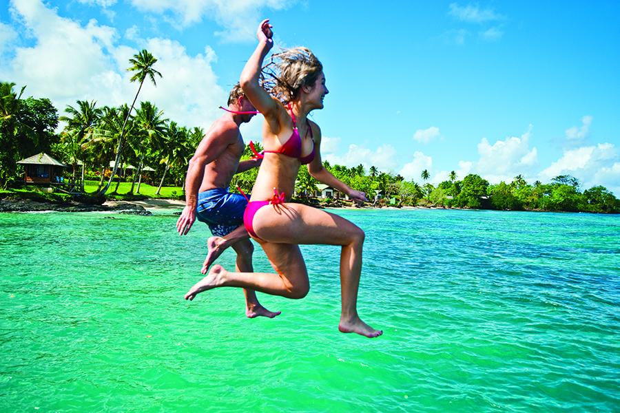 Jump right into the warm turquoise waters!